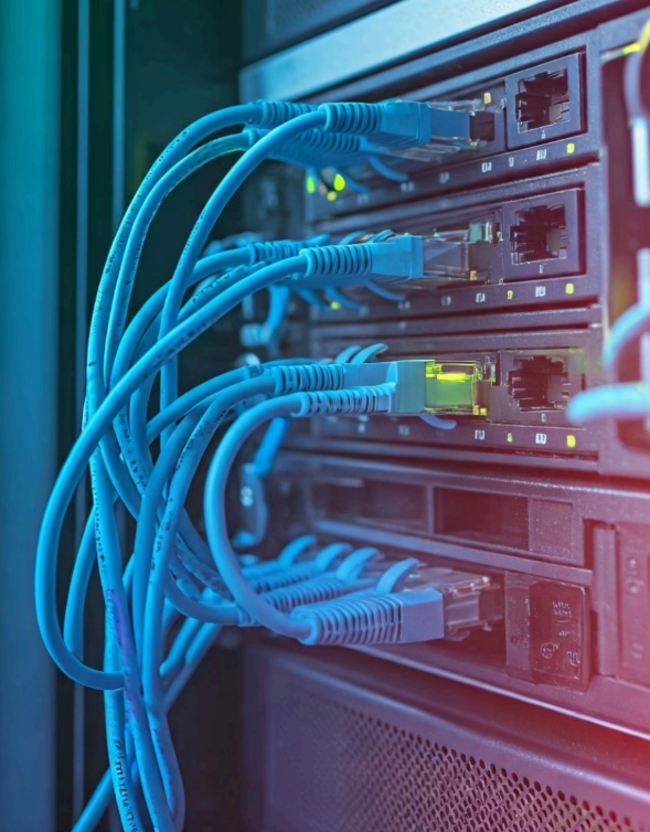 Structured network cabling in data center for secure and high-speed connectivity