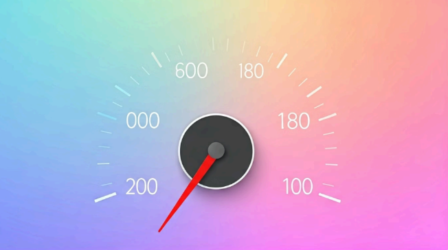 IT performance meter showing high server speed and system optimization